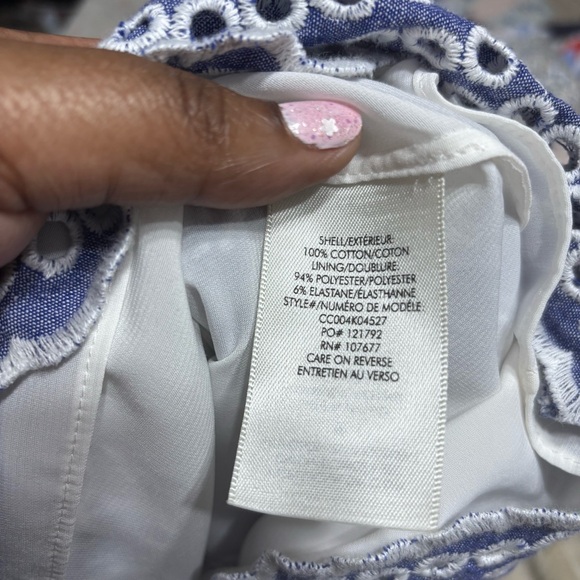 Alice and Olivia Chambray Eyelet Dress size 2 NWOT - Picture 7 of 7